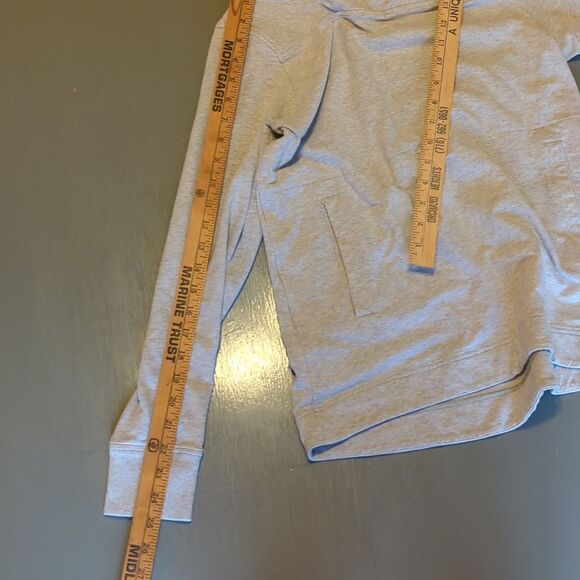 Lululemon Split Pullover Hoodie Sweatshirt Womens 4 Heathered Gray Active - Picture 7 of 7